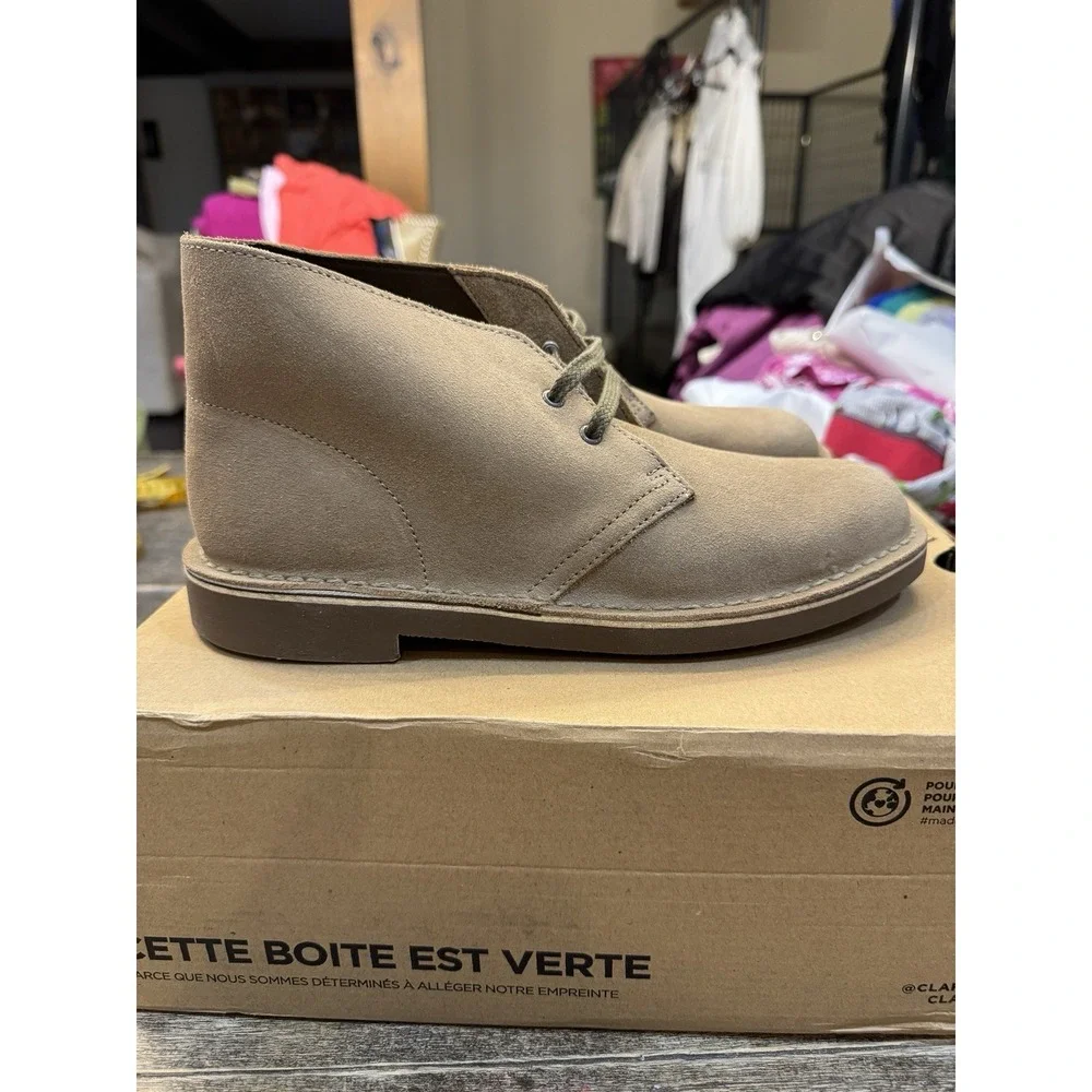 Clark's Men's Bushacre 2 Leather Suede Chukka Boots‎ Size 7 Distressed